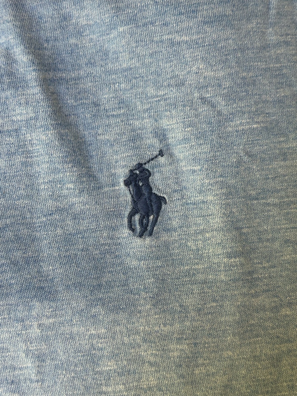 Polo by Ralph Lauren Men’s Heather Light Blue Crew Neck Tee